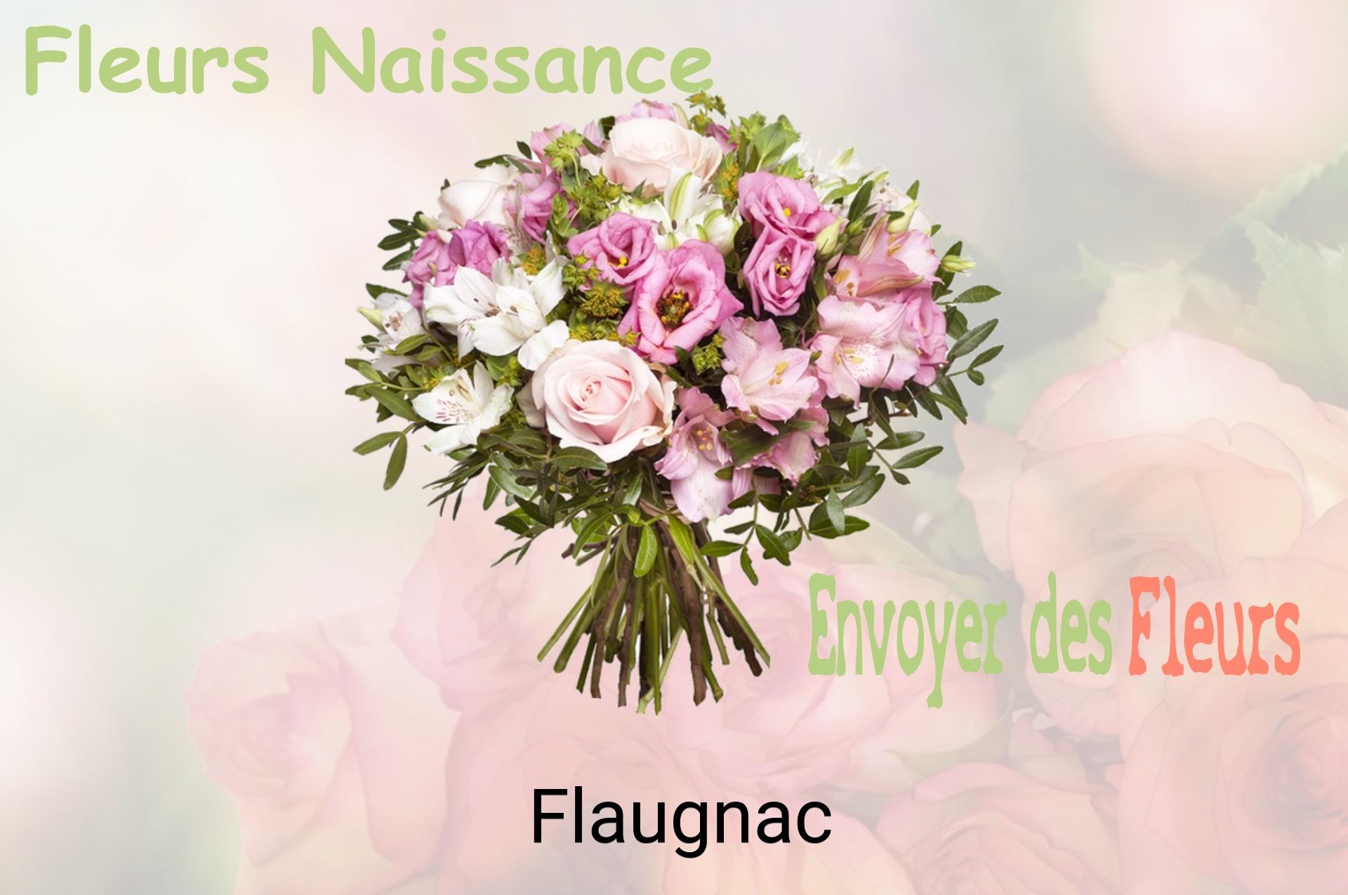 Bouquet de fleurs de naissance livré à Flaugnac