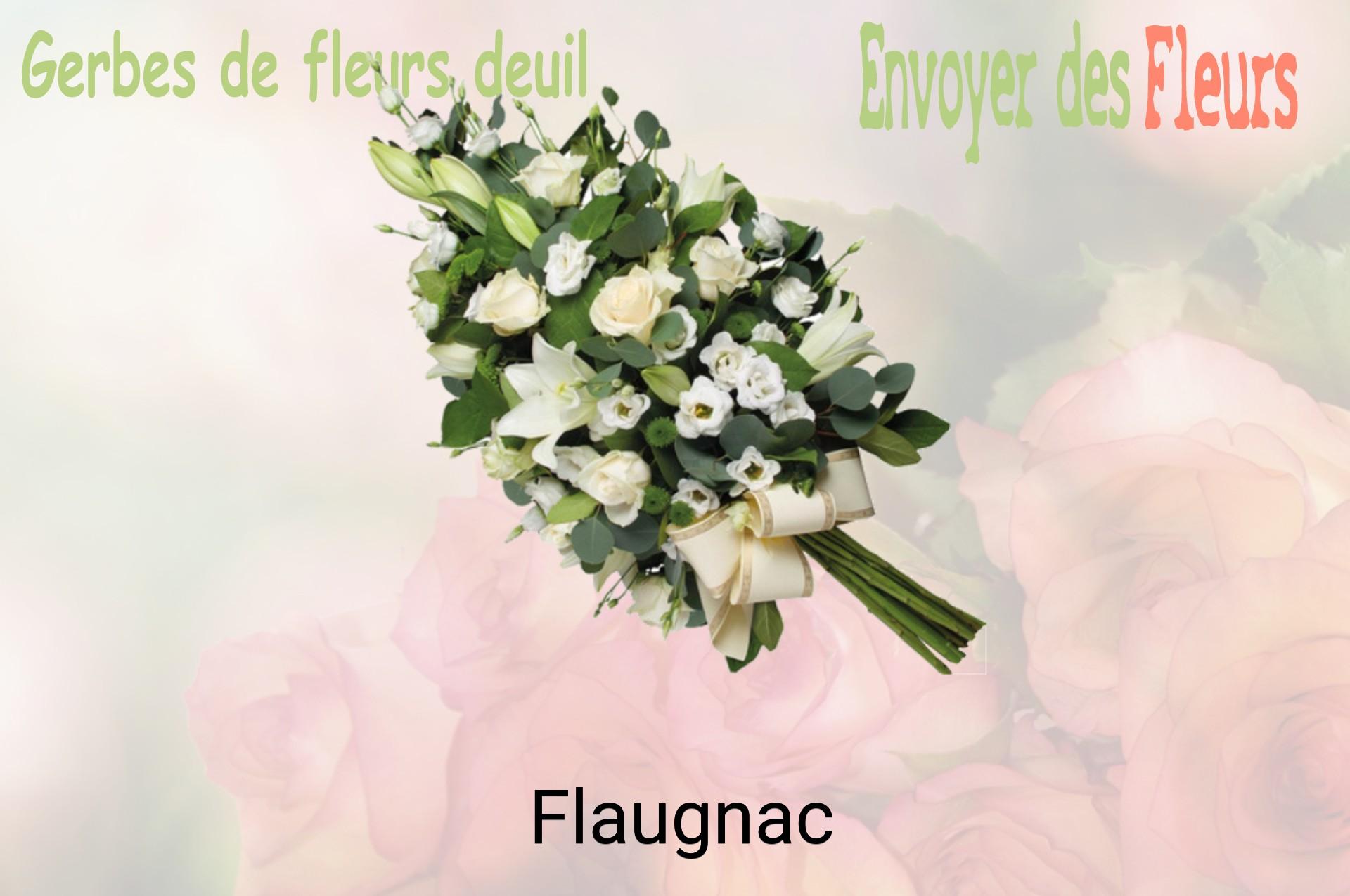 Gerbe de fleurs de deuil livrée à Flaugnac